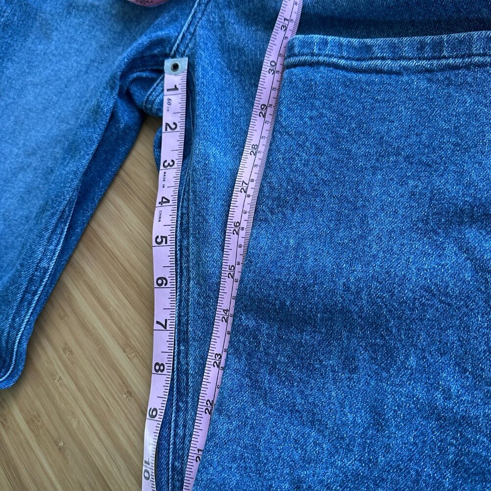 AYR Wide Leg Flare Jeans in Blue Denim - Picture 11 of 12